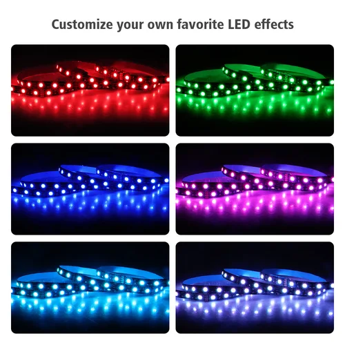 PC 게이머용 RGB LED 스트립 라이트, Aura Sync MSI 미스틱 라이트 마더보드 제어용, 5050 RGB 스트립, 12V 4 핀, LED 테이프 스플리터 케이블 6