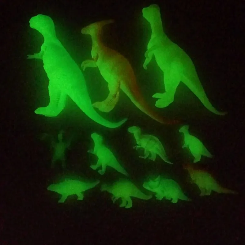 

Светящиеся мини-Динозавры, светящиеся в темноте, обучающие игрушки для детей, модели животных, версии 8/ 16