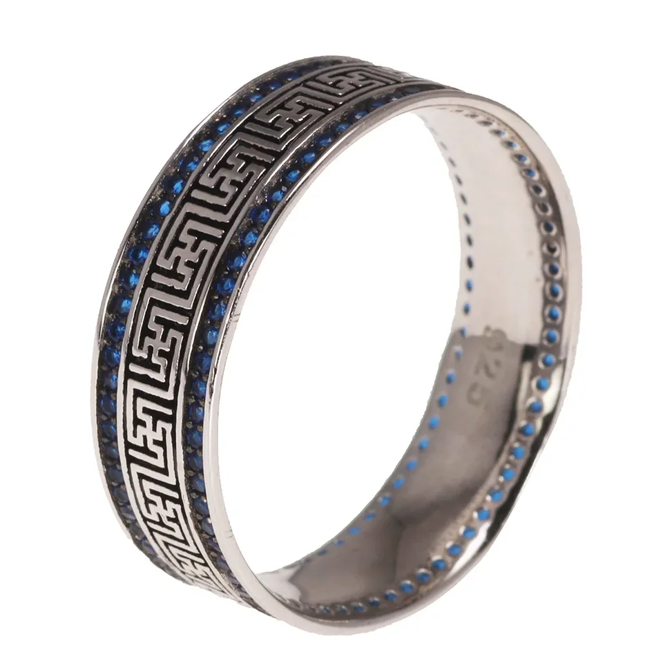 925スターリングシルバー 青色リング ブルー キングマンターコイズ フリーサイズリング シルバー925