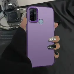 Luxury Metallic Aurora Skin Matte Phone Cover - OPPO A53 2020 (IMD purple)