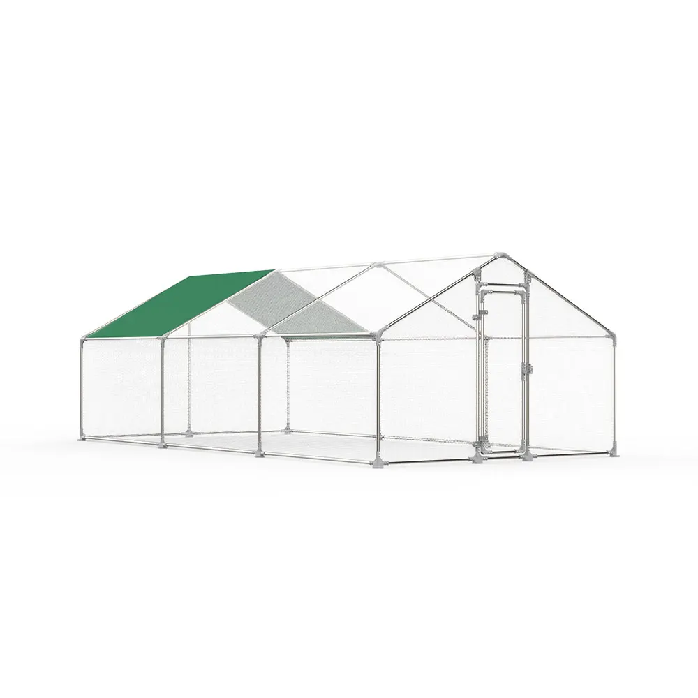 Pollaio, Pollaio A Forma Di Guglia, Gabbia Per Pollame Da Esterno Walk-In Con Copertura Impermeabile Per Il Cortile