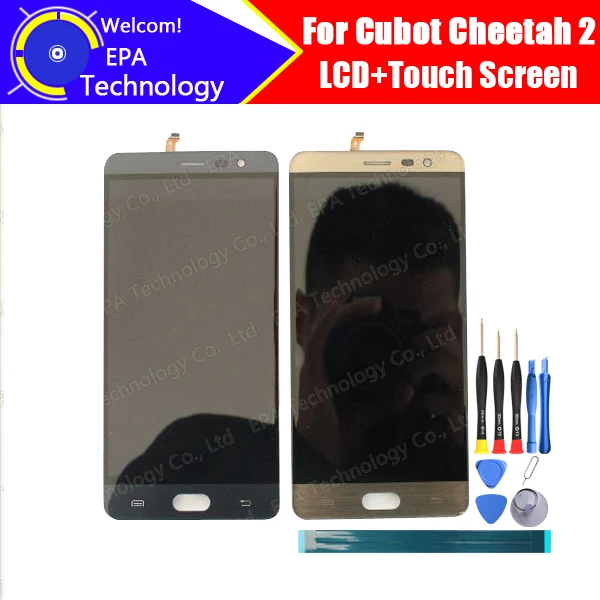 

Cubot Cheetah 2 LCD Display+Touch Screen 100% Original New Tested Digitizer Glass Panel Replacement For Cheetah 2+Tools+Adhesive