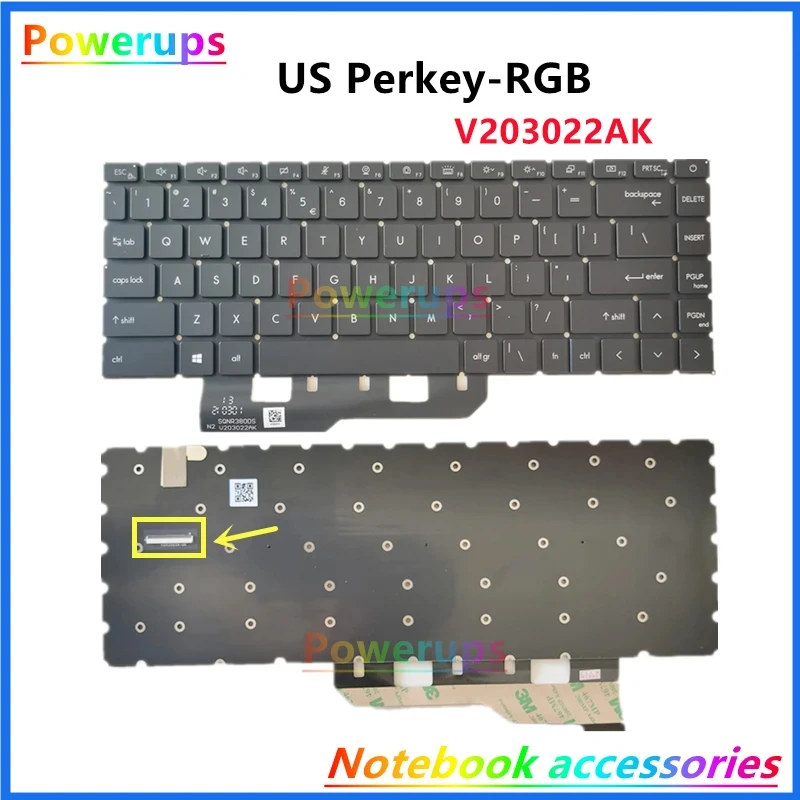New Original Laptop US/UK/TW/JP/PO RGB Perkey Backlight Keyboard
