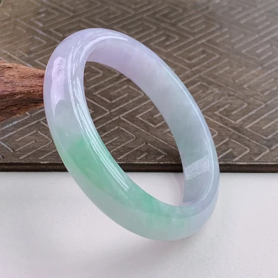 

zheru jewelry natural Burmese light green jade 54mm-64mm bracelet elegant princess jewelry best gift for mother to girlfriend