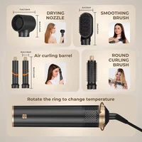 Vente Flash : Sèche-cheveux 5 en 1, peigne à air chaud, boucleur, lisseur, coiffeur automatique de haute qualité, outils capillaires professionnels pour salons. 5