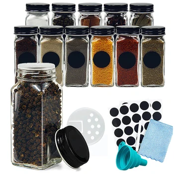 120ML Seasoning Shaker Bottles Glass Spices Condiment Jars Kitchen Salt and Pepper Shaker Spices Boxes for Kitchen Gadget Tool 1