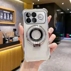 Ultra Luxury Plating Shockproof Silicone Phone Case - Clear Bumper Cover - Poco M7 Plus (Silver)