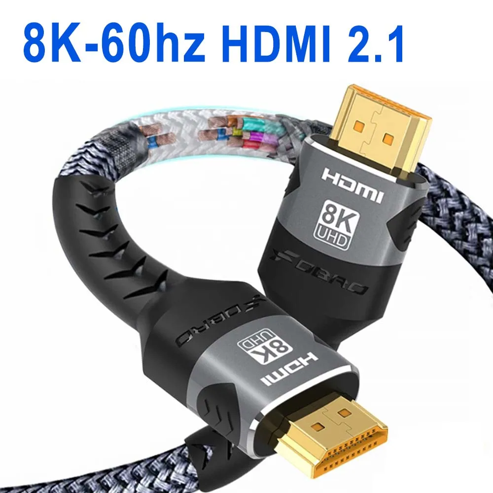 Ultra High-Speed 48Gbps HDMI Cable - 3m, Supports 8K & 4K Resolutions, Ideal