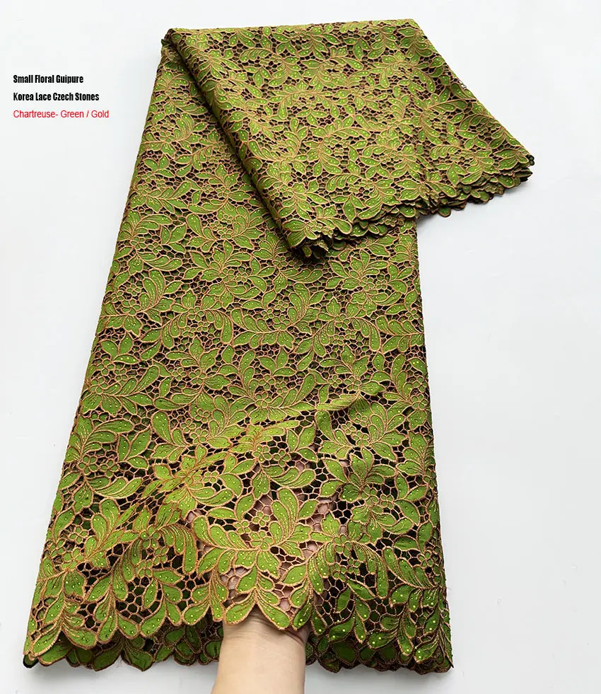 Highest Quality Korea Lace Embroidered African Nigerian Guipure