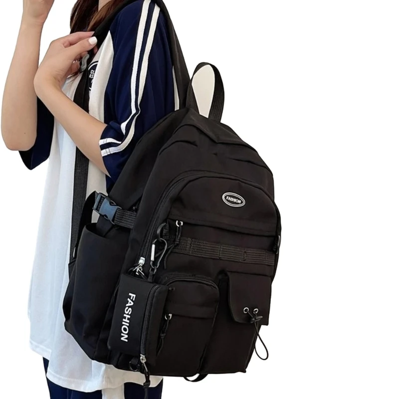 Functional Vintage Workwear Backpack Harajuku Daypack for Student Office Workers