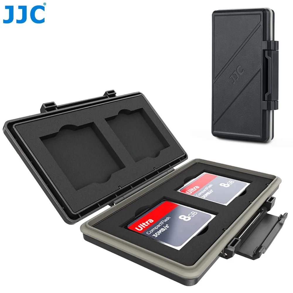 Professional Water-Resistant Anti-Shock CF Card Protector Storage for Canon 400D 350D 50D 40D 30D 7D Mark II 7D 5DS R 5D Mark IV III II 1D Mark II Nikon D810 D800 6 Slots CF Card Holder CF Card Case 