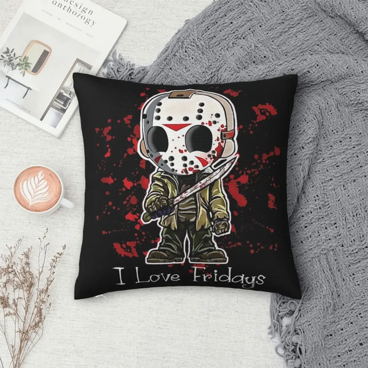 

I Love Fridays Pillowcase Polyester Pillow Cover Cushion Comfort Throw Pillow Sofa Decorative Cushions Used for Home Living Room