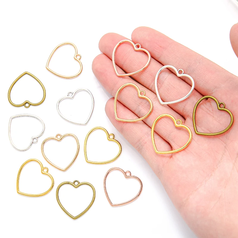 

20 шт., подвеска в виде сердца, 25 х25 мм