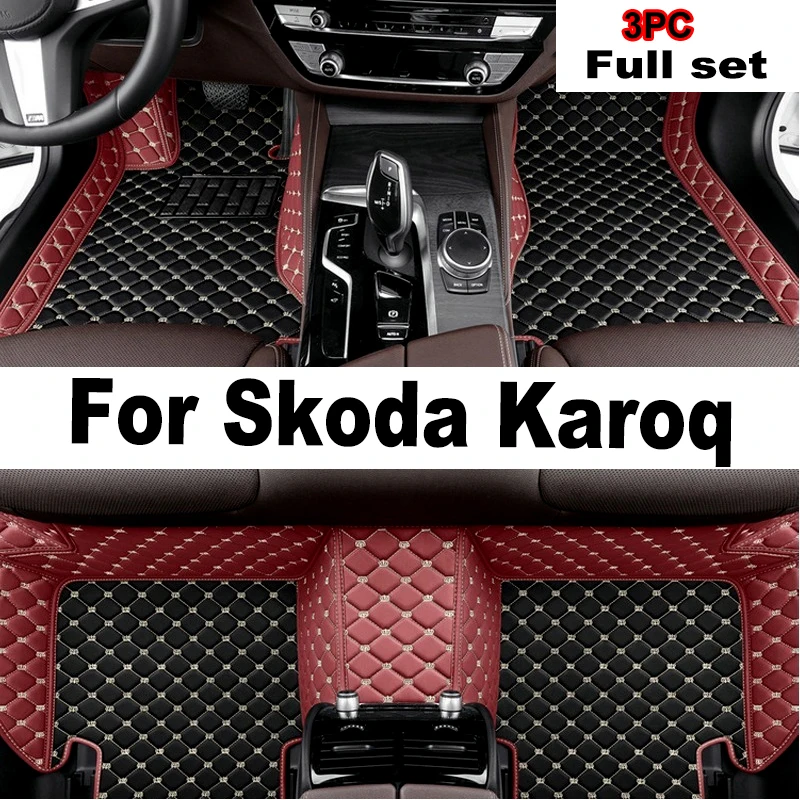 

Car Floor Mats For Skoda Karoq 2018 2019 2020 Custom Auto Foot Pads Automobile Carpet Cover Interior Accessories