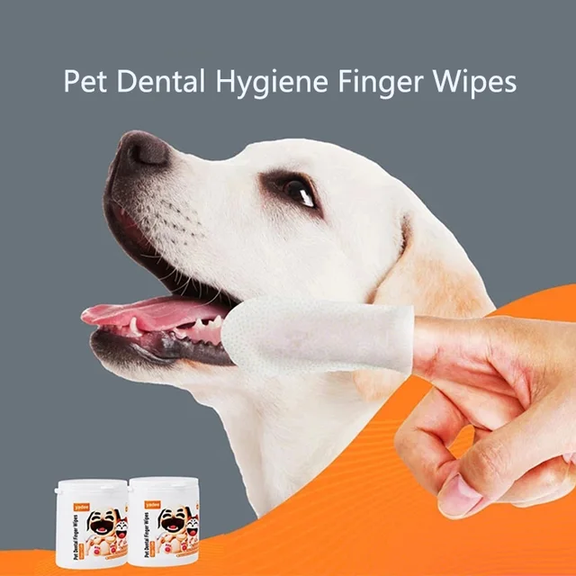 Portable Disposable Pet Wet Wipes 50 Pcs/Set Dog Oral Teeth Cleaning Stain Dirt Remover Finger Wipes 1