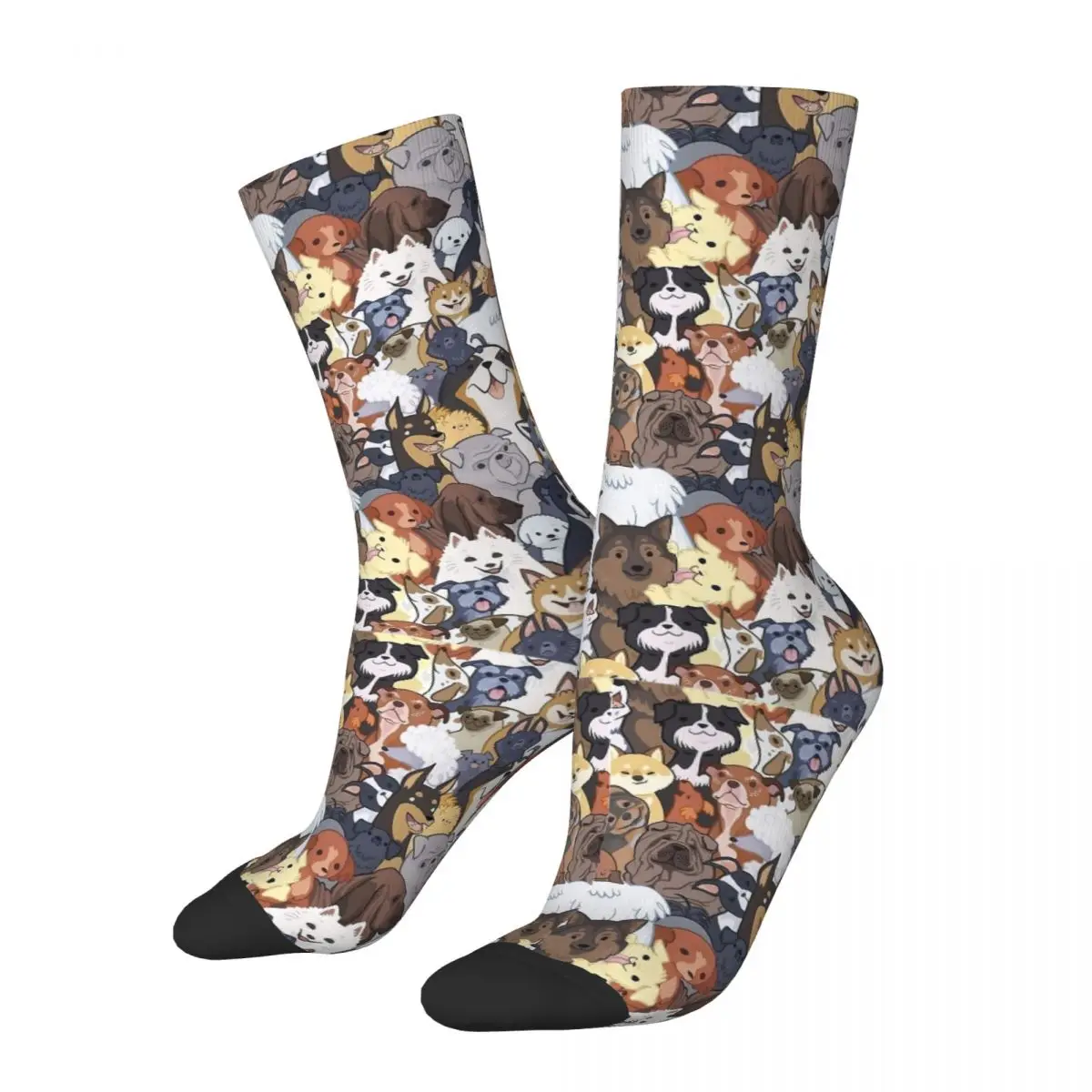 

Мужские и женские носки Pupper, смешные носки из полиэстера для счастливой Бернской горной собаки, новинка, весенние, летние, Осенние, зимние носки, подарок