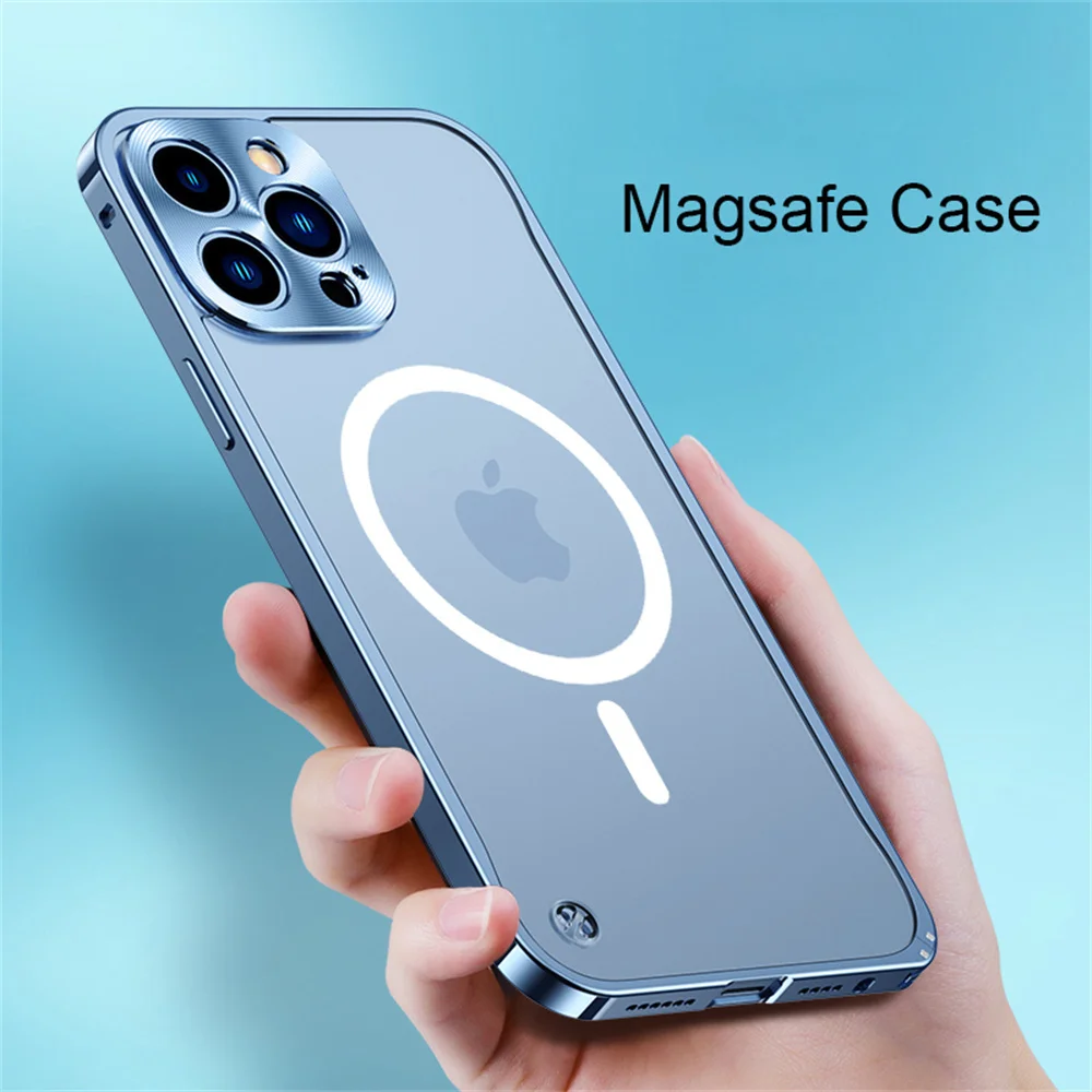 Luxury Metal Armor Magsafe Case For iPhone 13 Pro Max Case Shockproof