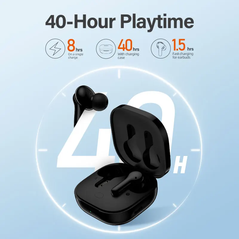 Auscultadores sem Fio Bluetooth 5.1 Fones de Ouvido Tws Drivers 40h Longo Playtime Carregamento Rápido Mic Enc hd Chamada Earbuds 72 Milímetros Qcy-t13 - Image 4