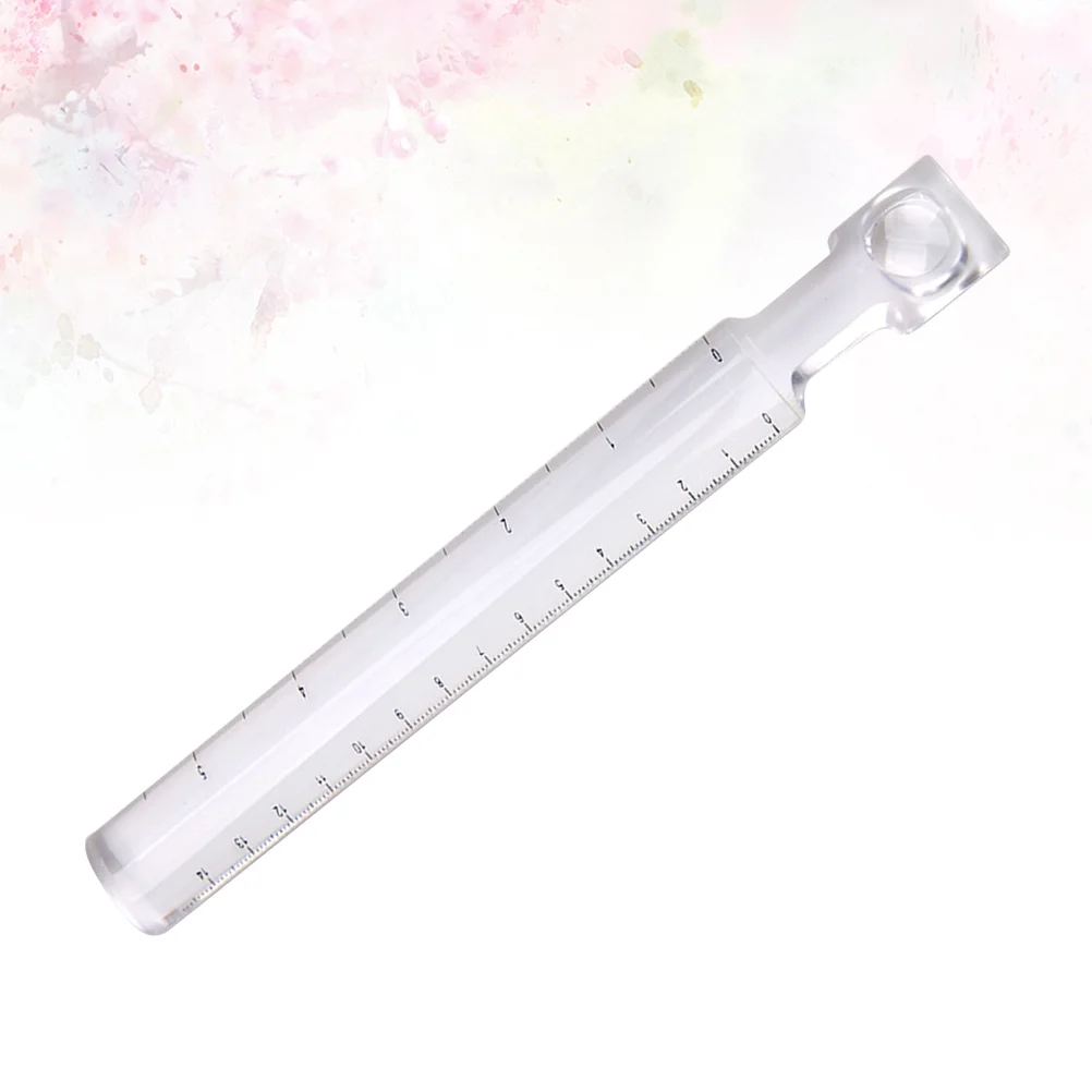 

Линейка с увеличением, пластиковая линейка, прямая, искусственная, жесткая, математическая геометрия, инструмент с увеличением 2X