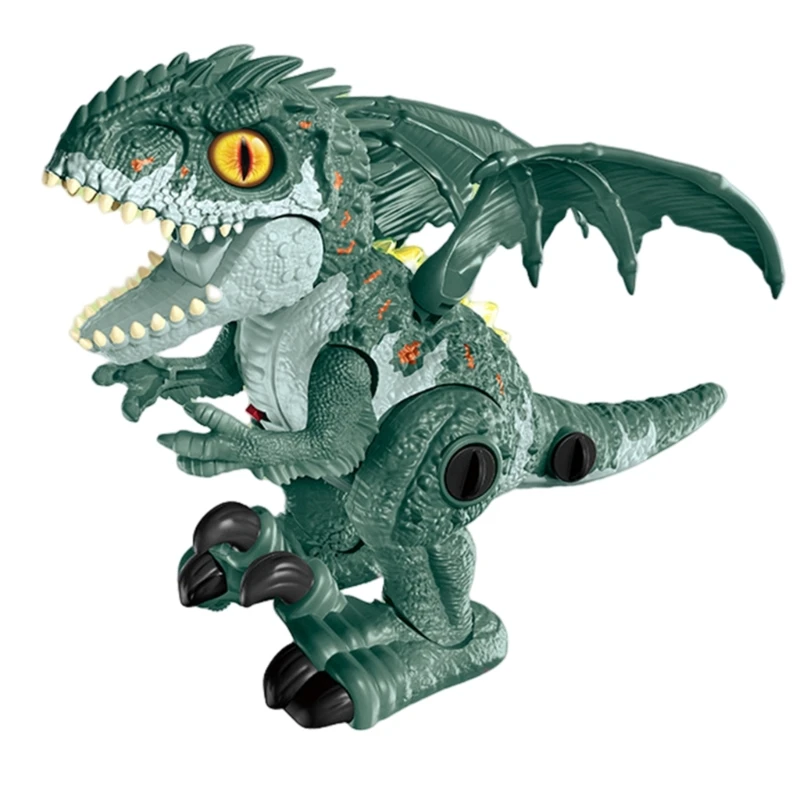 

Electric Robot Walking Dinosaur Toy Screw Assemble Walking Toy for Boys Girls