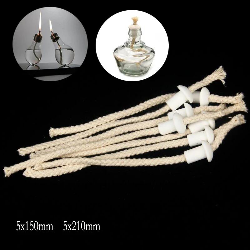 7Pcs Oil Lamp Wick Holder Porcelain Holders Torch Wine Bottle Oil