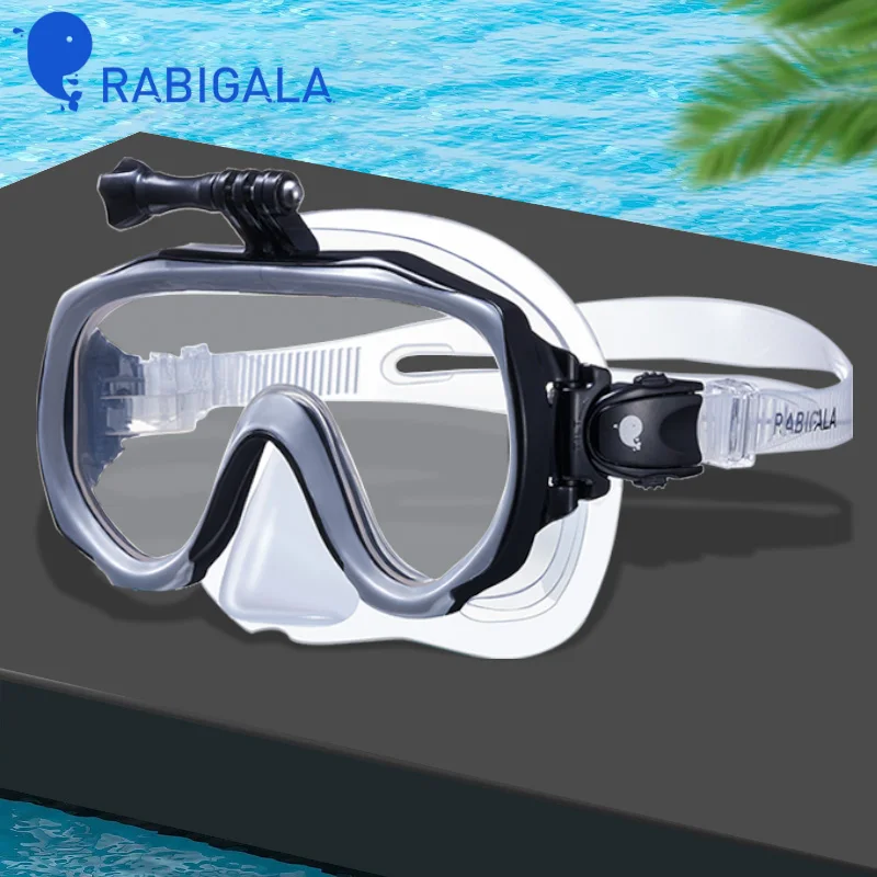 Adult Goggles Snorkelling Mask Built-in Camera Mount Diving Goggles