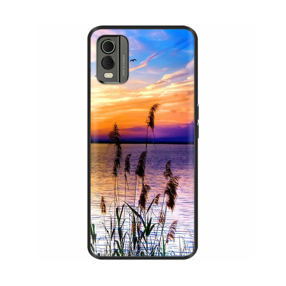 Stylish Black Silicone Shockproof Phone Case - Soft Painted Bumper Cover