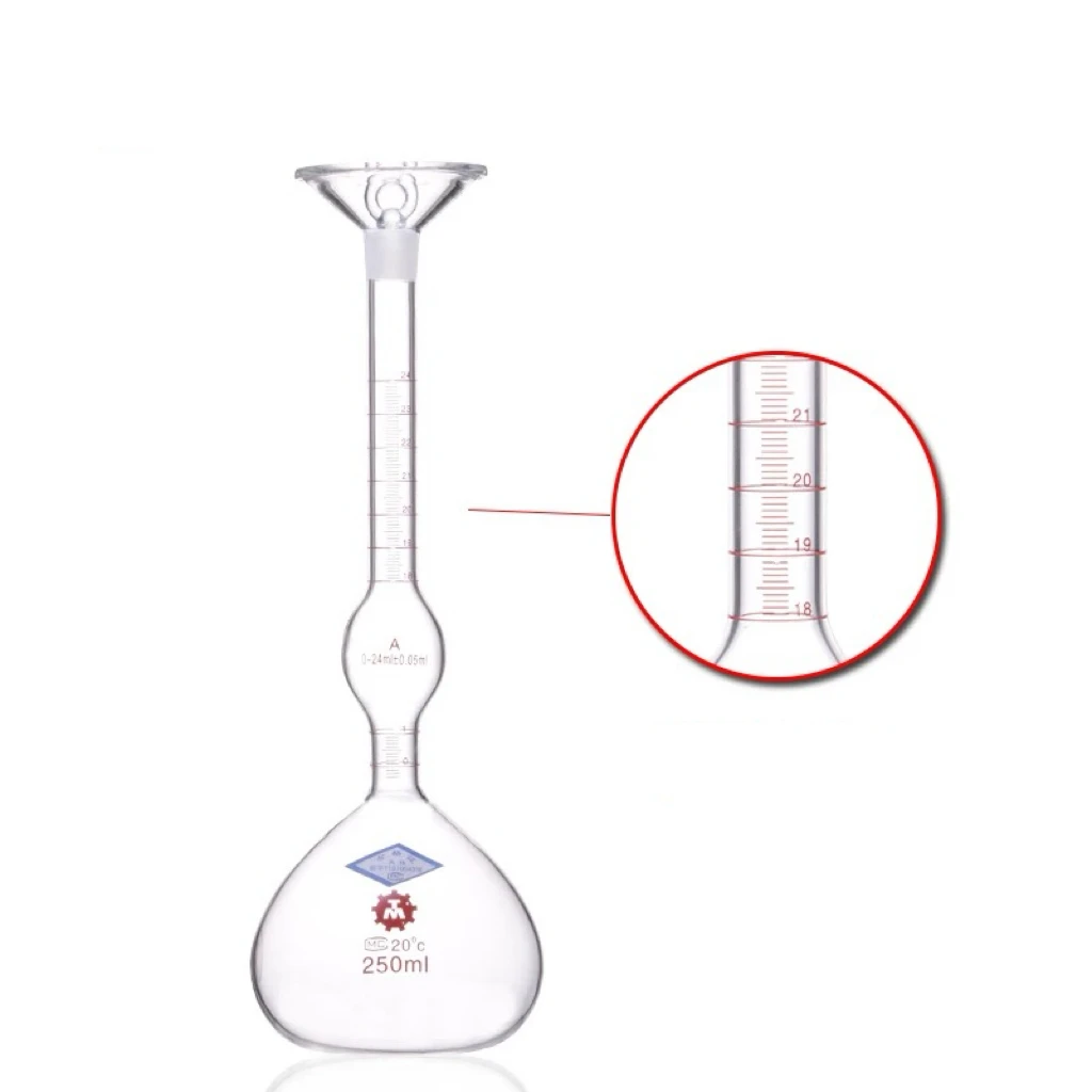 250ml Le pycnometer Le Chatelier Flask Solid pycnometer 0-24ml lab volumetric flask