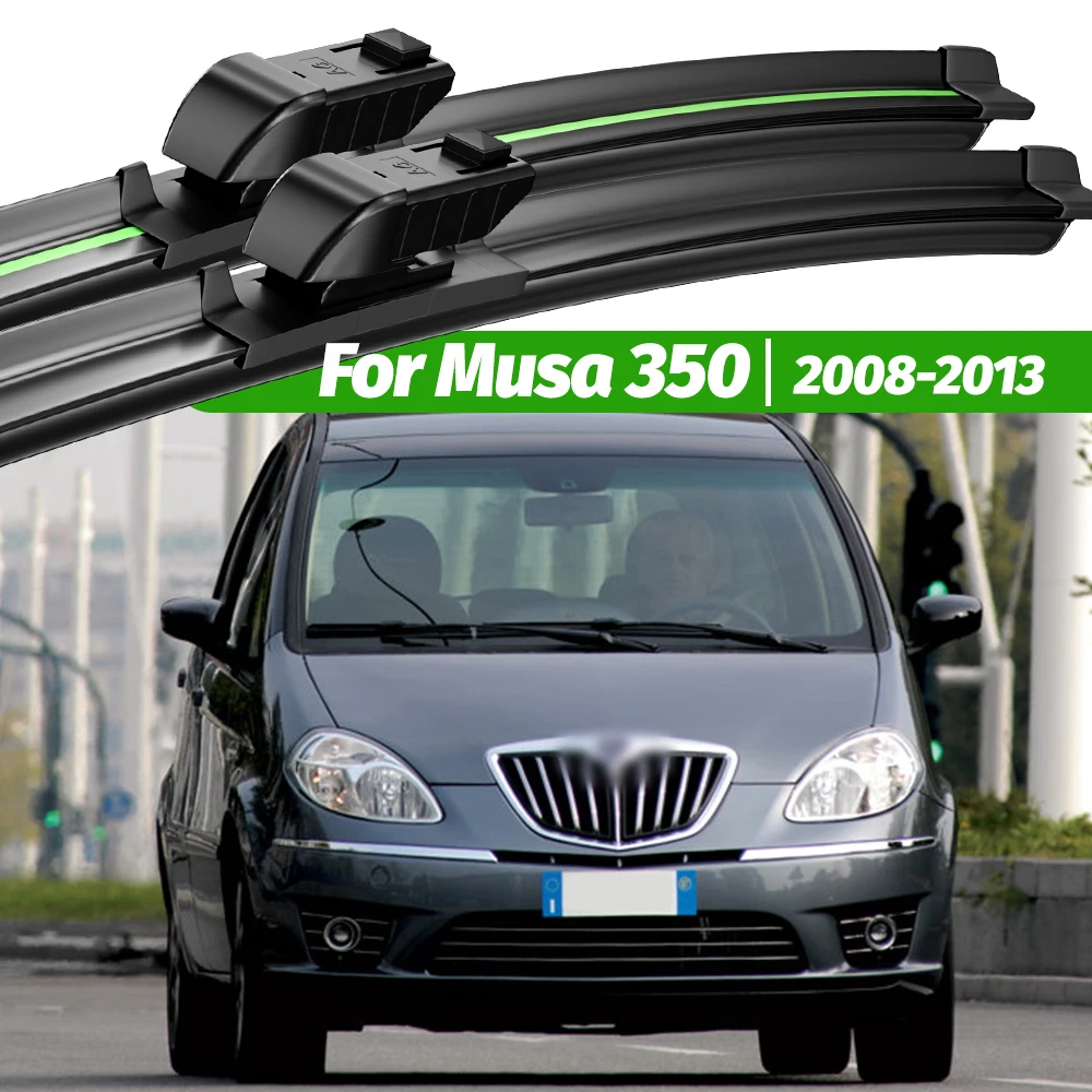 

For Lancia Musa 350 2008-2013 2pcs Front Windshield Wiper Blades 2009 2010 2011 2012 Windscreen Window Accessories