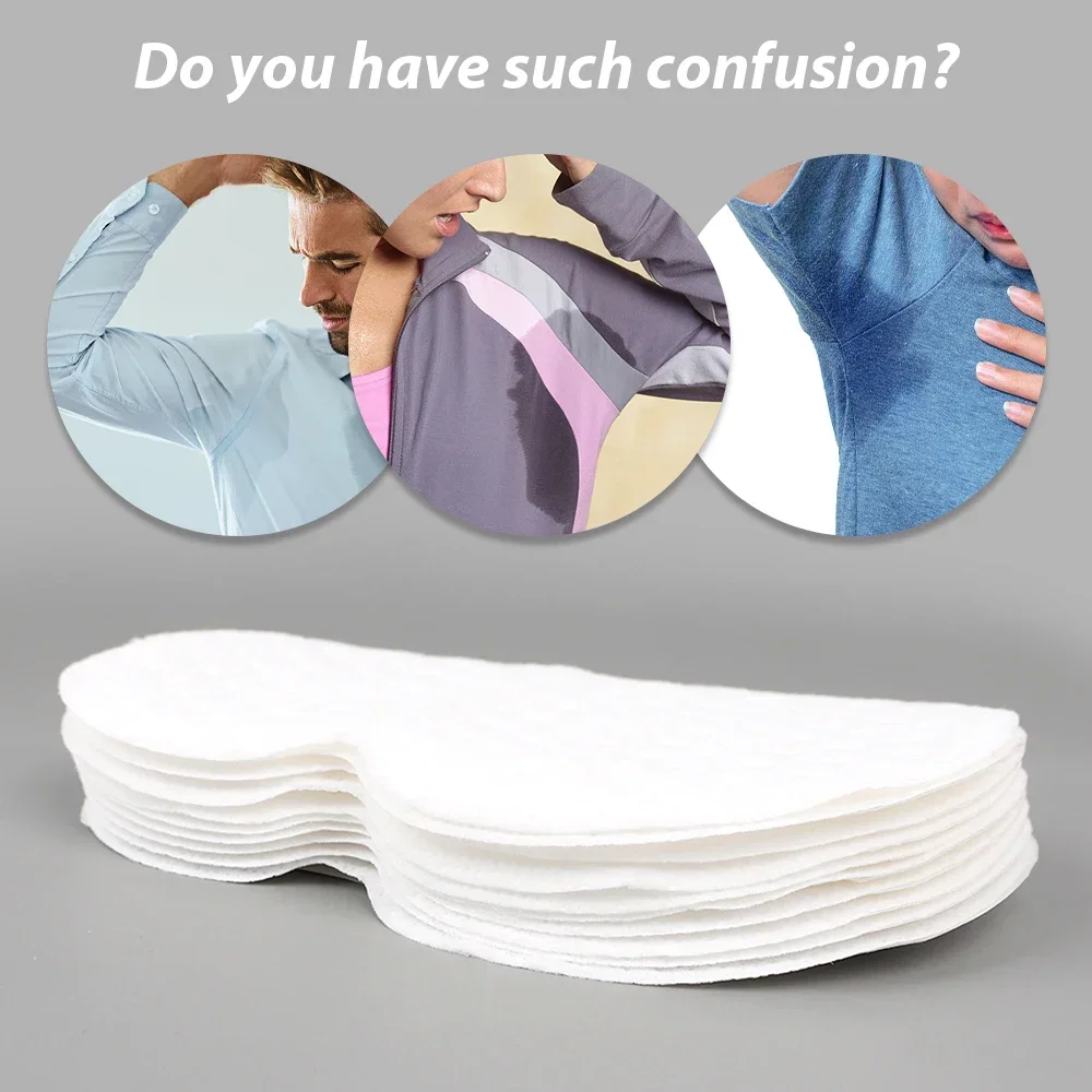 Disposable Sweat Pads 50pcs Invisible Underarm Absorbent Dress Clothing Care Antiperspirant Lightweight Anti Sweat Summer