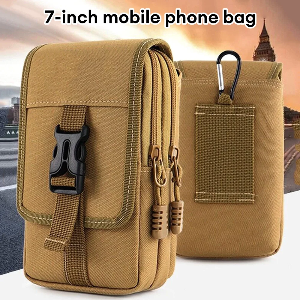 

Tactical Bag EDC Molle Bag Double Layer Outdoor Waterproof Tactical Waist Fanny Pack Men Phone Pouch Camping Hunting Waist Bag