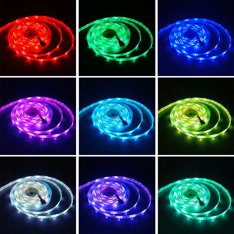 Bande lumineuse LED flexible pour décoration de salon, ruban de lampe,  Bluetooth, Wi-Fi, USB, 1-30m, RVB 5050 - AliExpress