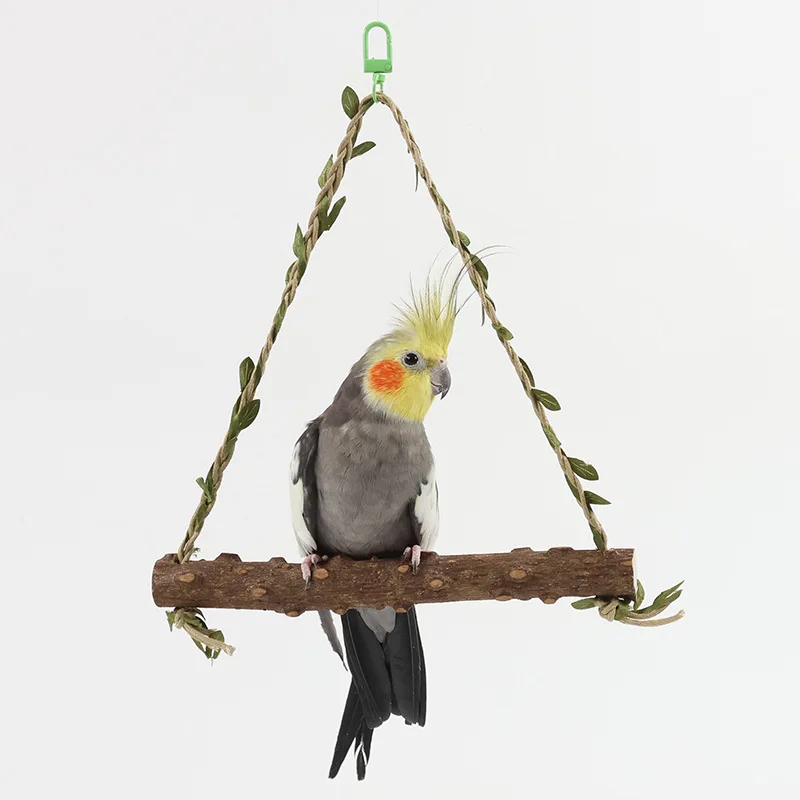 Pepper wood parrot swing toy bird cage swing special hanging ring parrot decompression toy parrot toy bird toy bird swing toy