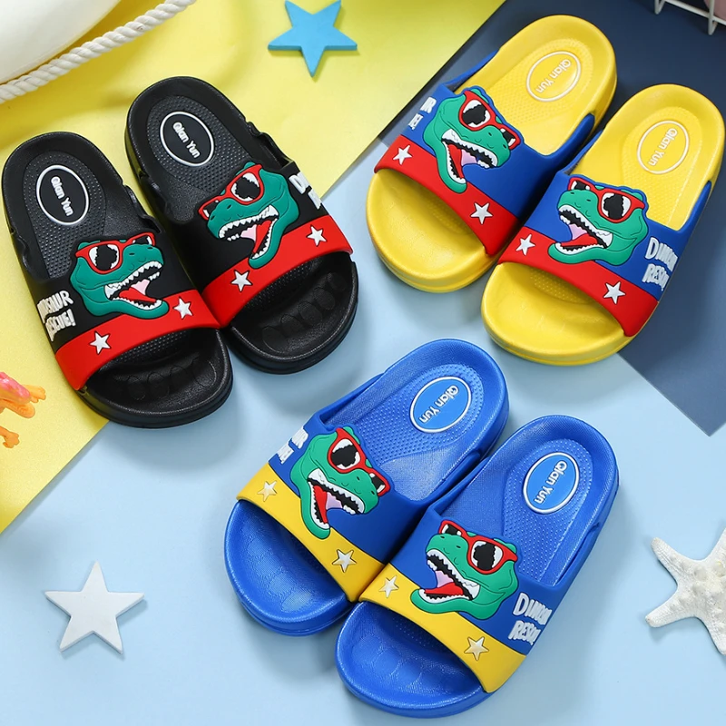 children's shoes for high arches Children's Slippers 2021dinosaurs Cute Cartoon Home Non-slip Children's Sandals and Slippers Boys Wear Children's Shoes Summer Sandal for girl