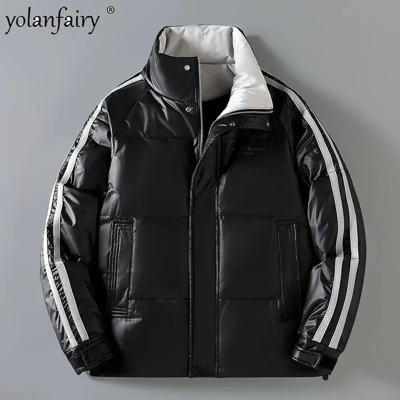 

Winter Coat 2024 Men's Down Jacket Warm White Duck Clothes Male Puffer Trend Fashion Thick Stand Collar Chaquetas FC