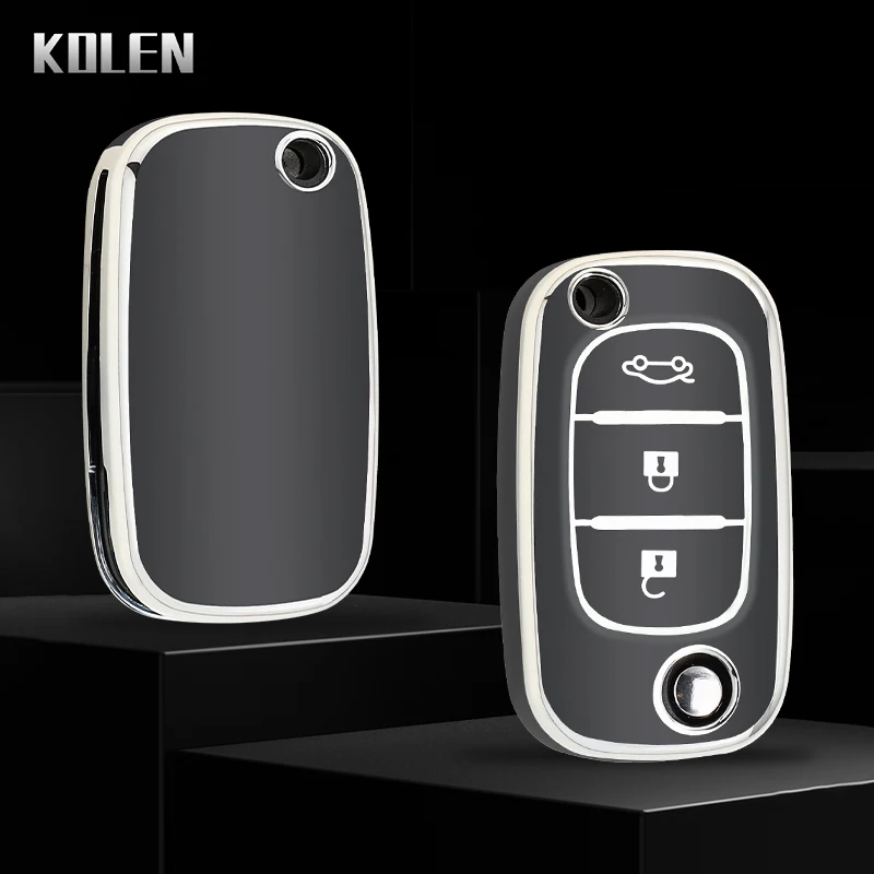 TPU Car Remote Key Case Cover Fob for Renault Megane 2 Fluence Clio for Mercedes LADA Vesta Granta XRay Kalina Priora Sedan key case cover