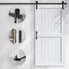 40" X 84" Sliding Barn Door Comes with 7' Barn Door Hardware Track Kit Solid Waterproof and Scratch Resistant Finish White 3