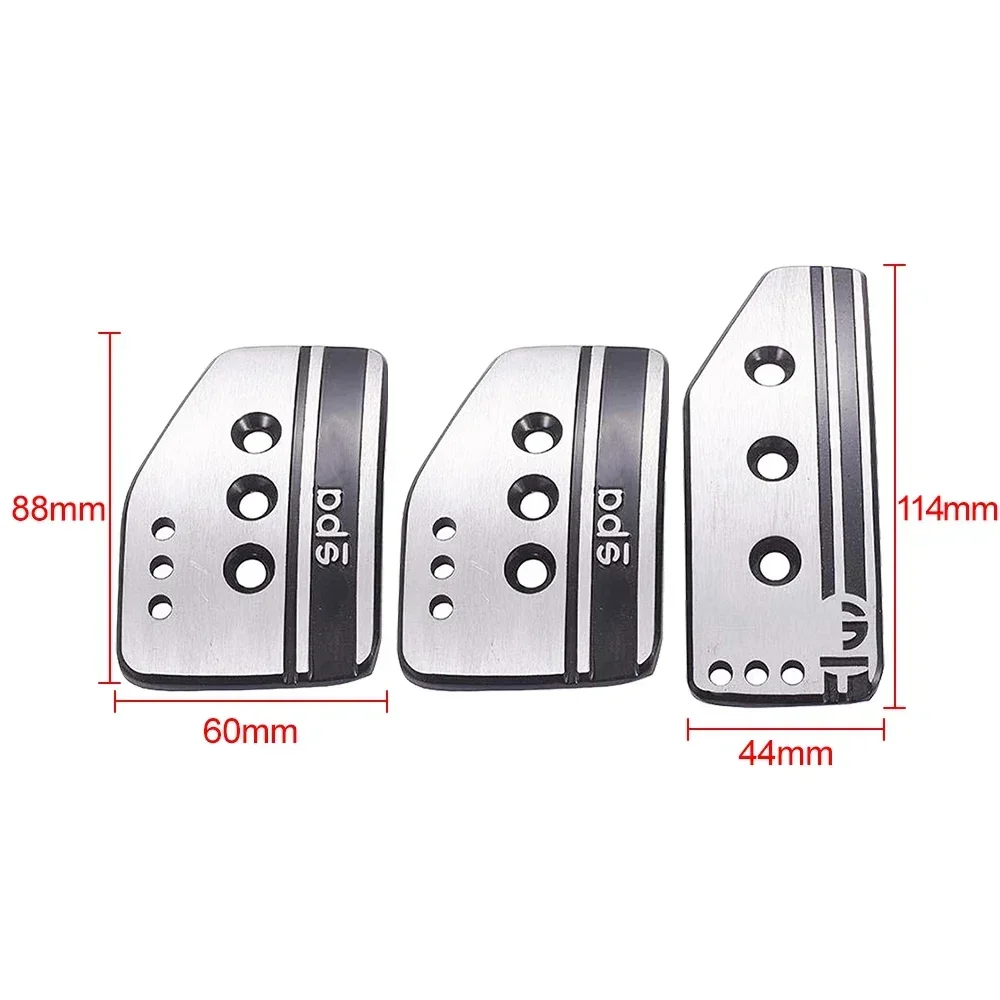 Universal 2/3pcs Automotive Accelerator Pedal Aluminum Alloy Anti Slip Automotive Pedal Or Brake Manual Car Accelerator