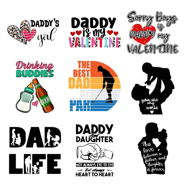 Father's Day Iron-On Transfer For Clothing Patches DIY Washable T