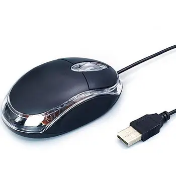 Mini Mouse cablato 1000dpi Computer Office Mouse Mouse da gioco USB per PC Notebook Laptop Mouse cablato Gamer LED 2 pulsanti Mouse da gioco
