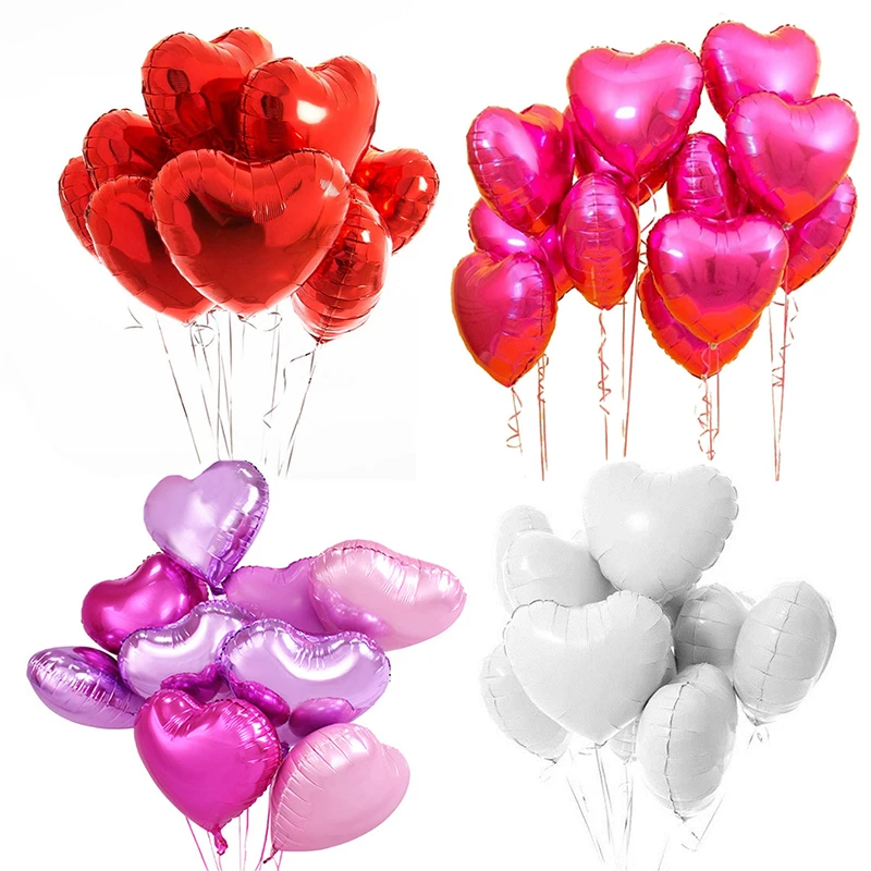 

6 шт./компл., 18 дюймов, розовое золото, сердце, звезда, фольгированные шары, надувные гелиевые баллоны, декор на день рождения, свадьбу, детский душ, вечерние принадлежности