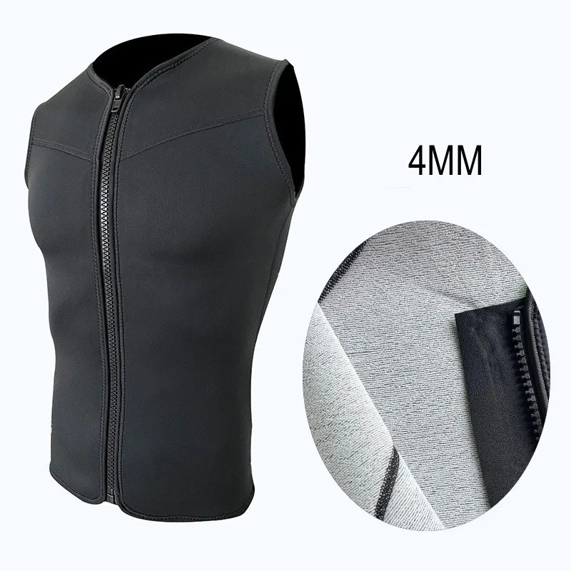 4MM Neoprene Keep Warm Scuba Free Diving Vest Water Sport Surfing Snorkeling SwimWear Front Zipper Spearfishing WetSuit Vests 2mm keep warm water sport surfing beach fin sock neoprene diving socks swimming socks scuba swimwear wetsuit