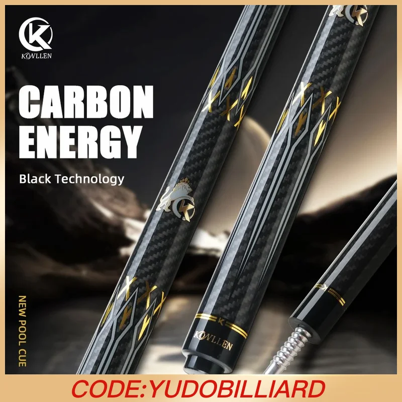 KONLLEN Billiard KL-3K Carbon Fiber Pool Cue Stick 12.2mm Tip 3*8