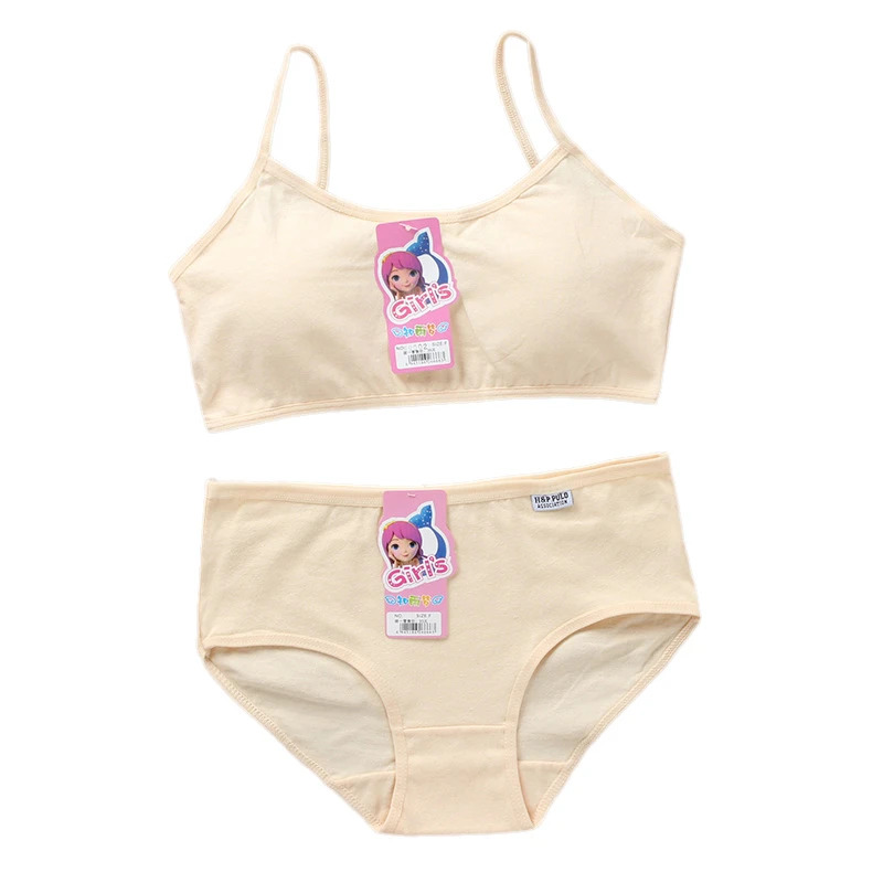 2 Set Trainings-BH-Sets für Teenager und Mädchen, 2025, Sommer-Tween-Trainings-Bralette-Set, kabelloses Baumwoll-Unterhemd für Kinder mit herausnehmbaren Polstern – Detail 5