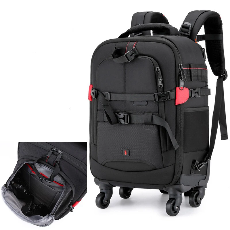 Trolley camera bag Professional camera trolley suitcase Bag Video Photo