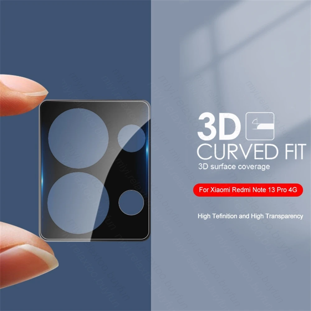 Protezioni Per Fotocamere Curve 3D Cover In Vetro Temperato Per Xiaomi Redmi Note 13 Pro 4G Lens Protect Case Redmy Note13 Pro Plus Pro + 5G