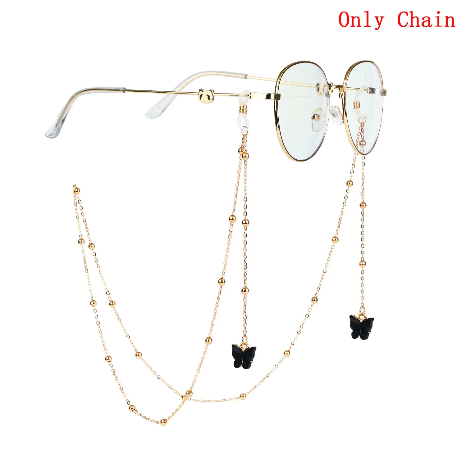 NEW Trending Butterfly Pendant Glasses Chains Eyeglasses Sunglasses Spectacles Metal Chain Holder Cord Lanyard Necklace