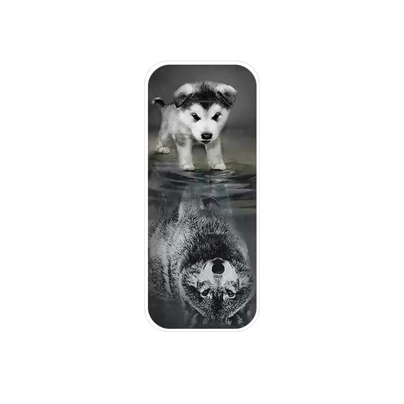 Lion Wolf Silicone Soft Back Cover - Protective Phone Case Shell