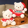 ZU New Year Christmas Gift Christmas Tree Plush Pillow Cute Xmas Teddy Bear Toy Santa Claus Elk Plushies Doll Party Decor 6