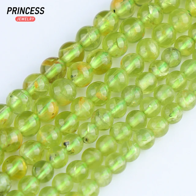 A++ 천연 페리도트 비즈: 보석류 제작을 위한 빛나는 보석